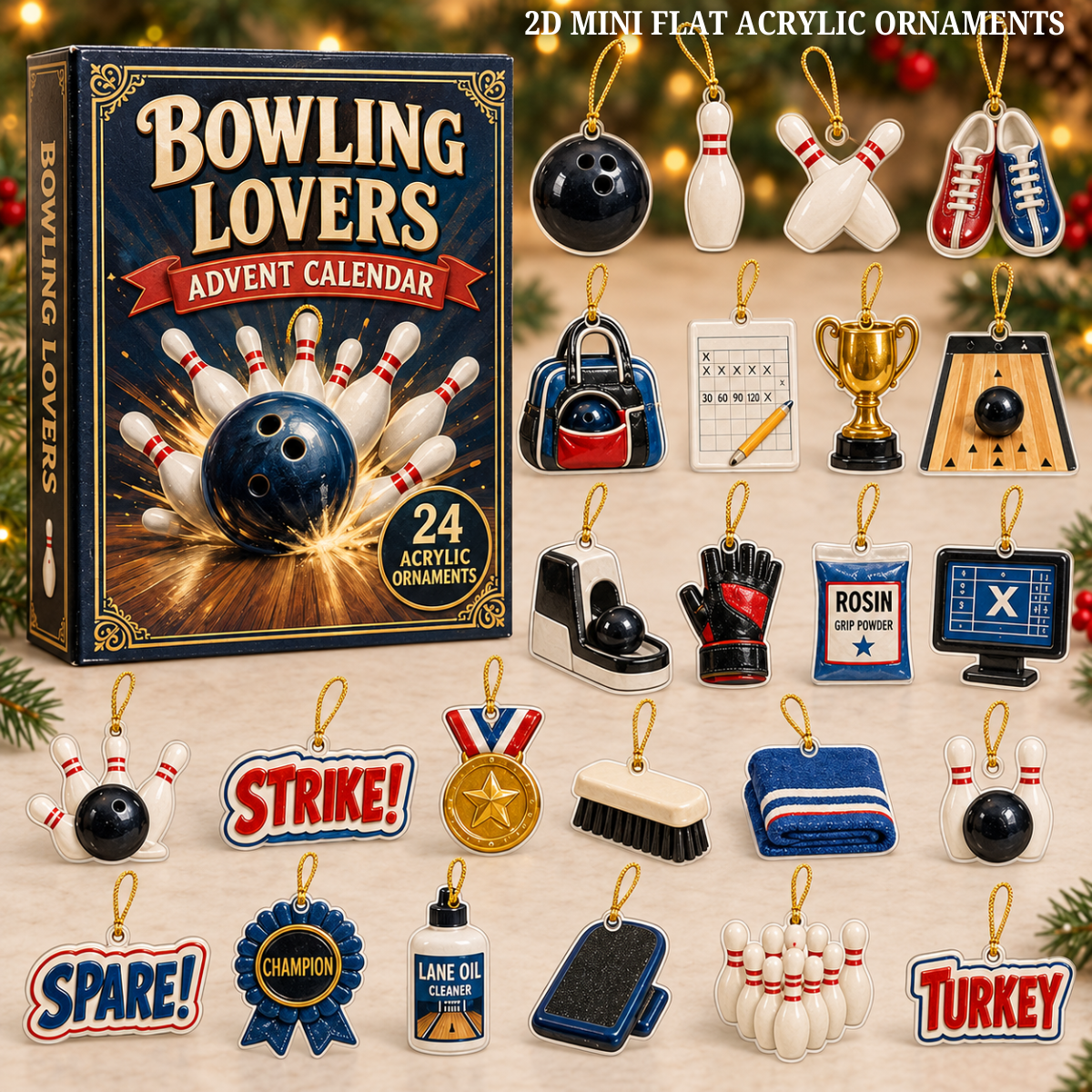 Bowling Strike Advent Calendar 2026 - 24-Day Festive Countdown, Acrylic Charms Blind Box - Gift For Bowling Lovers c047b9b6-96a2-4593-a2d6-23a1d127a801-bowling-text.png