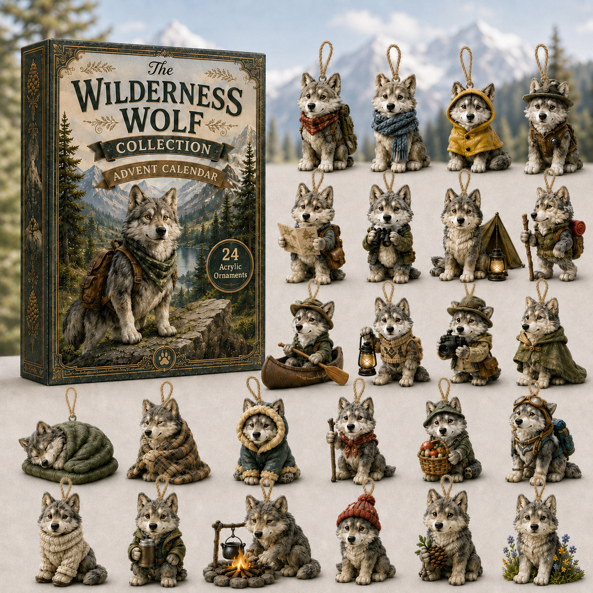 Wilderness Wolf Advent Calendar 2026 - 24-Day Festive Countdown, Acrylic Charms Blind Box - Gift For Wolf Lovers c0597a01-2099-4b4e-be3d-49d9f9f6d65d-box-charms.png
