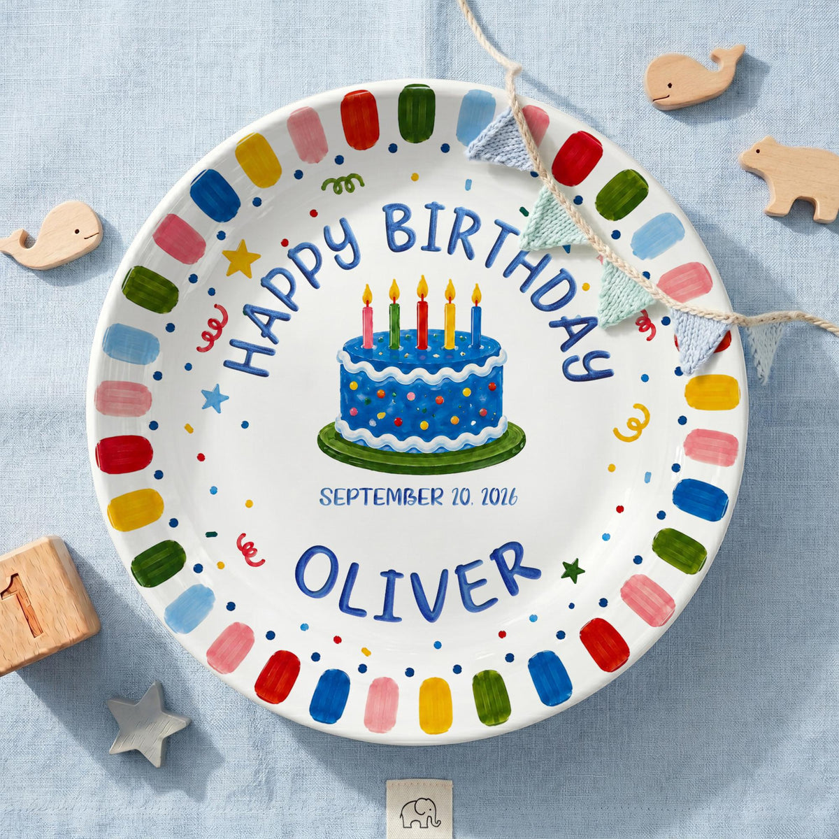 Personalized Birthday Plate, Happy Birthday Ceramic Plate, Colorful Birthday Cake Plate, Custom Birthday Gift, Kids Party Decor c063395e-2c39-44db-ace0-19948b34c427-6.jpg