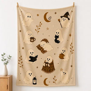 Cute Ghost Halloween Blanket, Cozy Halloween Throw Blanket, Neutral Beige Ghost Decor, Spooky Season Plush Blanket, Fall Couch Blanket Gift c066b958-9d2d-4a88-bfc9-4a4bc53827a1-dfgbvyt-2-.jpg