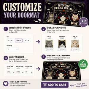 Welcome, Foolish Mortals — Halloween Cats Doormat - Personalized Doormat c088dc45-1b41-4283-b9e4-6bcca60202d5.jpg