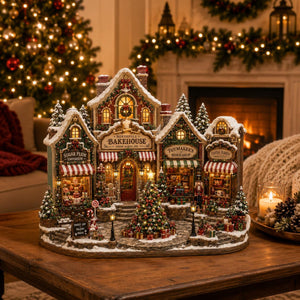 Wooden Christmas Village Block, Illuminated Victorian Town Scene, Holiday Mantel Decor, Winter Home Accent, Housewarming Gift Idea c08cd5b1-a72c-47d7-b294-b6ce1db039cf-3.jpg