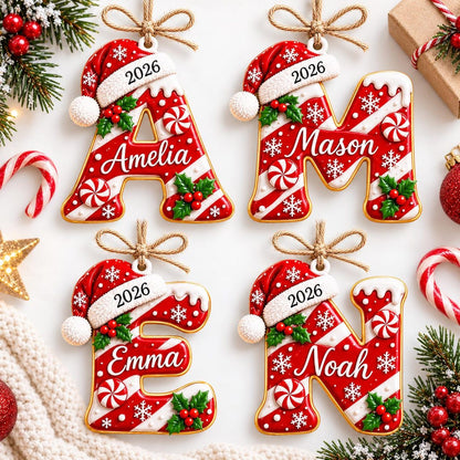 Personalized Initial Christmas Ornament 2026, Custom Name Letter Acrylic Keepsake, Candy Cane Monogram Gift, Family Christmas Tree Decor c0bc0f47-c8ae-44cc-b360-7e2530de5dfa-2.jpg