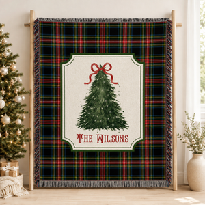 Personalized Christmas Woven Blanket Tapestry: Custom Family Christmas Gift c0bc4403-ab1d-43d5-bb09-58ccd800b7cc-banner-1.png