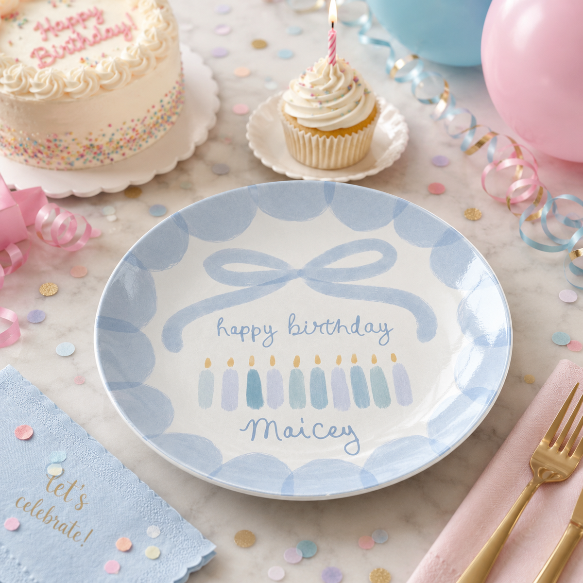 Custom Birthday Plate: Personalized Gift for Girls, Coquette Party Decor c0d80250-86bb-4934-91a6-217f985d6e38-2.png