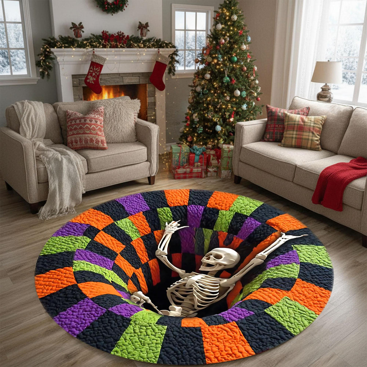 Halloween Skeleton 3D Printed Quilt Rug, Skeleton Welcome Mat, Indoor Halloween Decor, Fall Home Decoration, Spooky Season Gift Ver 2 c0ea15e4-d36e-470f-995b-b88c8aa8d61b-8.jpg
