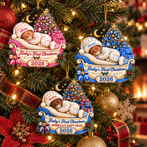 Christmas Dream Baby First Christmas 250th Ornament - Personalized Acrylic Ornament c0ecb15a-8294-4636-a88a-92bd445a1551-1.jpg