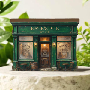Personalized Irish Pub 2D FLAT Wooden Block Decor, Custom Pub Name Shelf Sign, Green Bar Book Nook Style, Irish Home Decor Gift c1014aa9-05c5-423d-8e4f-03c026ee2b45-1.png
