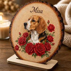 Custom Pet Portrait Wood Table Sign – Floral Wreath - Personalized Wooden Photo Table Sign c10415bf-ae1c-43f6-b805-30217d533e5c.jpg