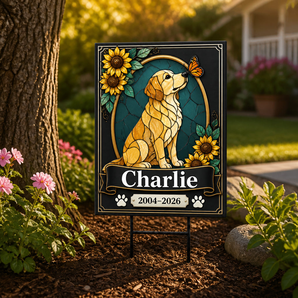 Stained-Glass Dog Memorial Yard Sign – Personalized Name & Years - Personalized Yard Sign c11cb04c-692d-479e-b38b-44afb4175013.jpg
