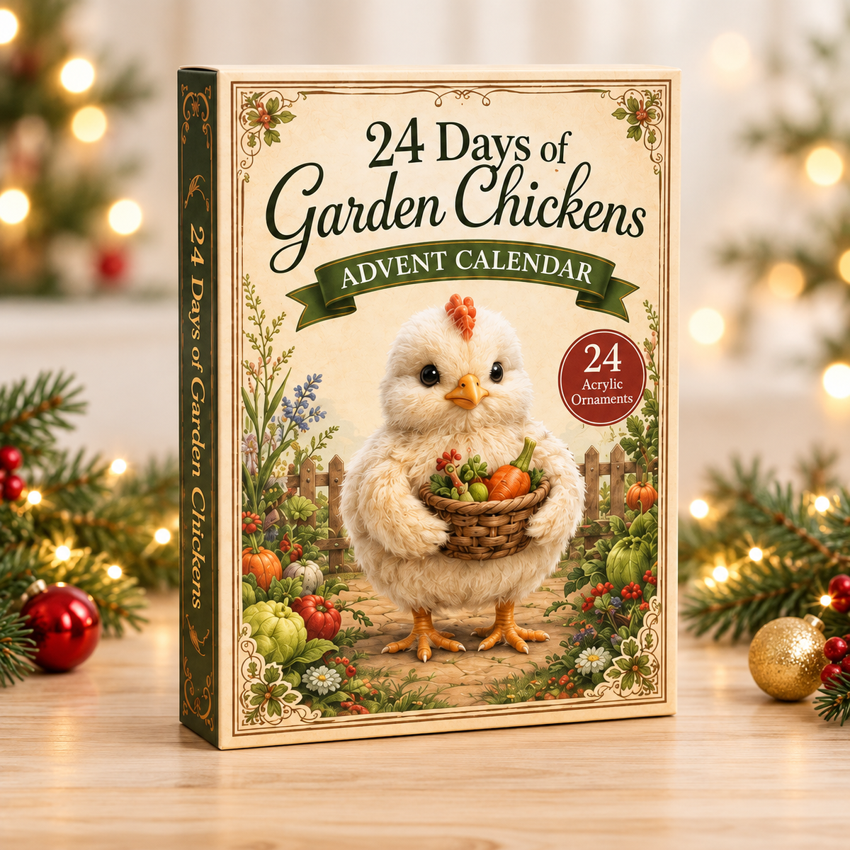 Garden Chicken Advent Calendar 2026 - 24-Day Festive Countdown, Acrylic Charms Blind Box - Gift For Farmhouse Lovers c123690a-1ec1-46bf-8123-da27dba83221-chicken-box.png