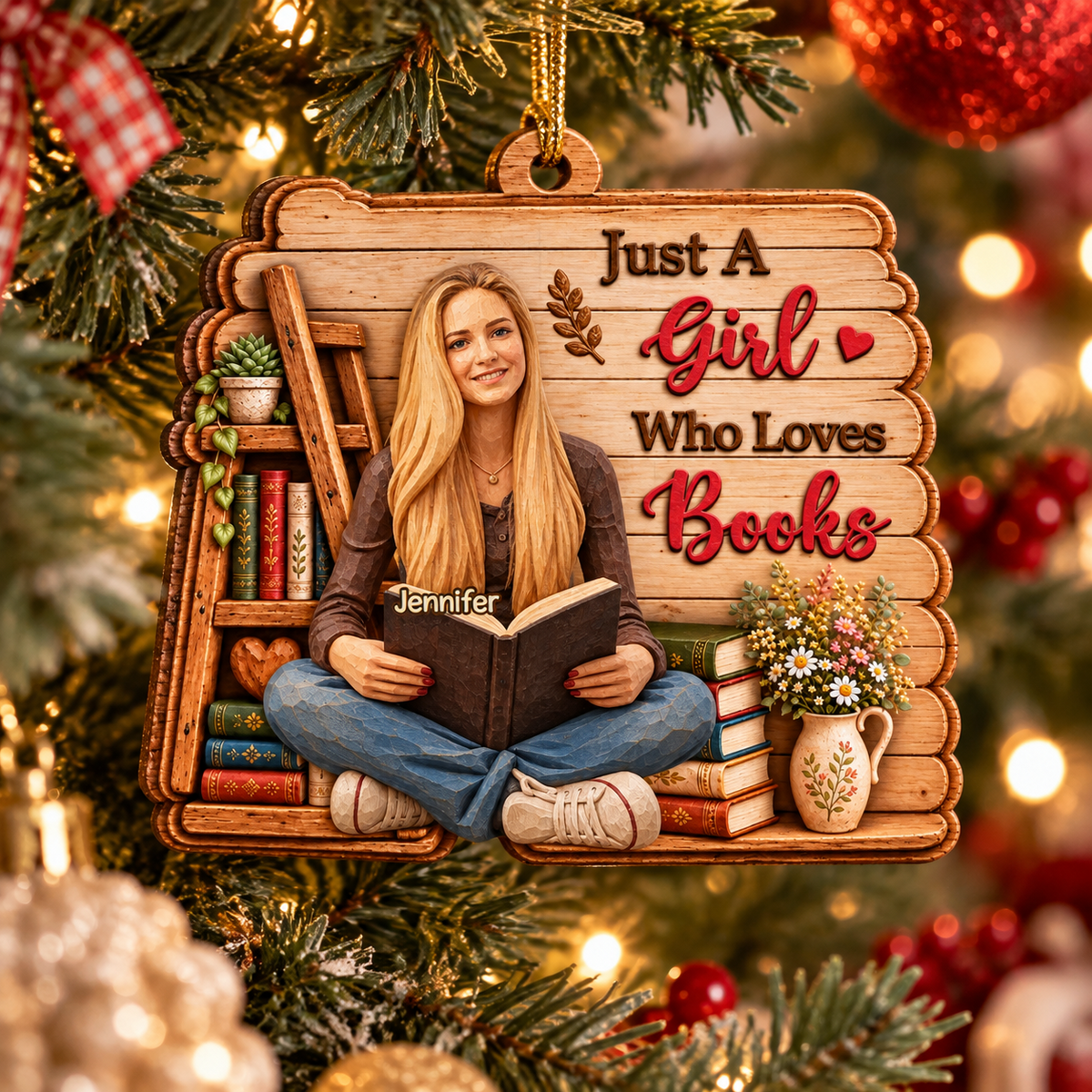 Custom Photo Wood Sculpture Effect Just A Girl Who Loves Books Bookish Gifts For Book Lovers - Personalized Custom Shaped Wooden Ornament c125df99-34ce-4803-af10-8929f025049f-bg-3-.png