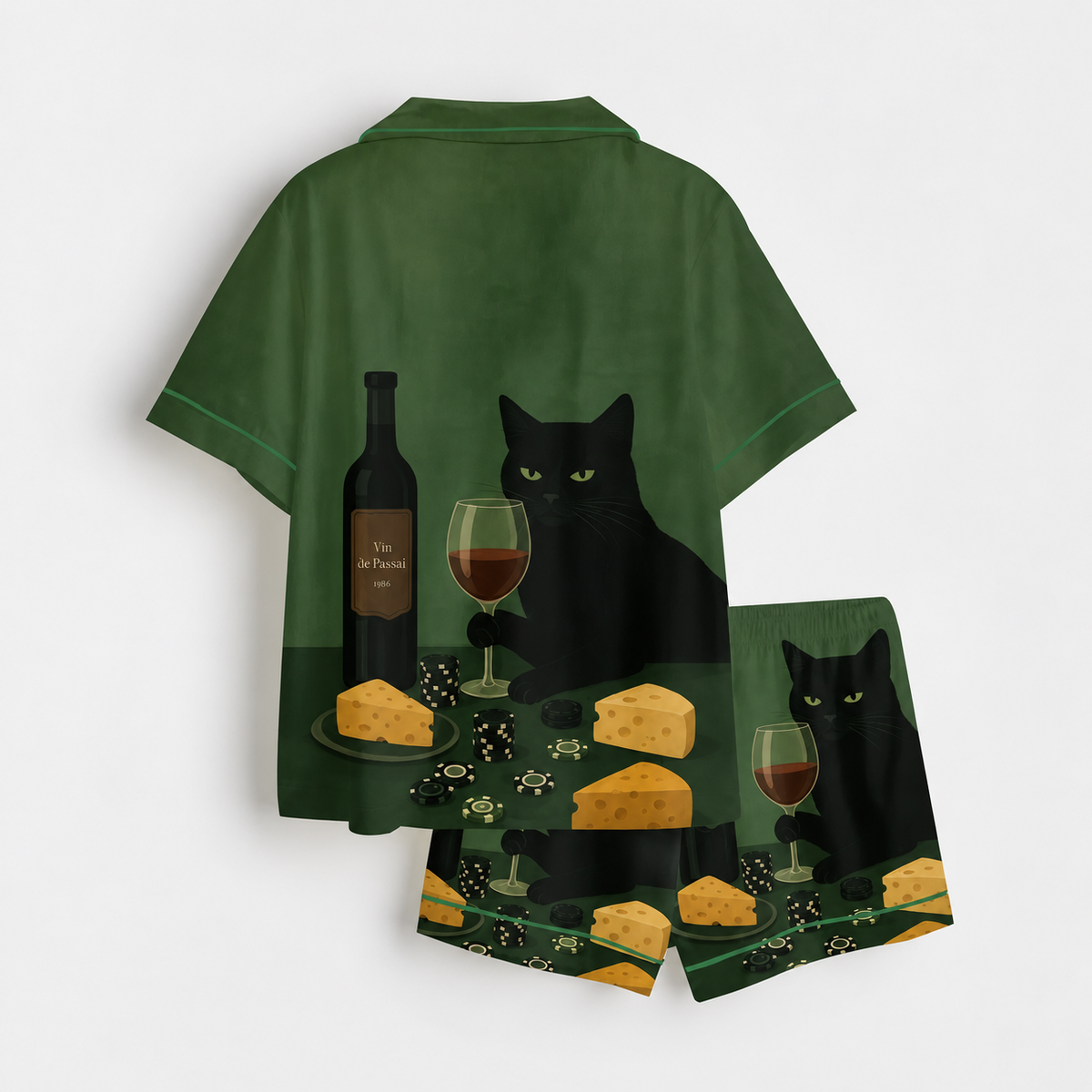 Black Cat Wine & Cheese Satin Pajama Set, Short Sleeve Button-Up Sleepwear, Funny Cat Print Loungewear, Gift for Cat Lovers c1275c8c-fefe-40be-bee6-e7e299c87afc--ng-h-a-ti-t-m-o-r-u-vang-8.png