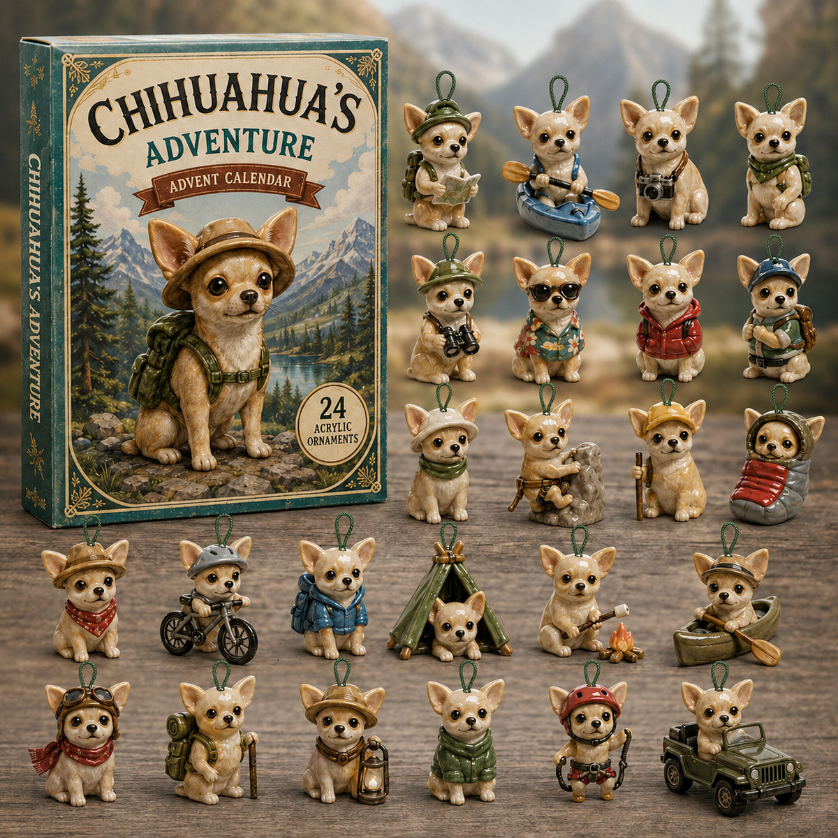 Chihuahua Outdoor Adventure Advent Calendar 2026 - 24-Day Festive Countdown, Acrylic Charms Blind Box - Gift For Dog Lovers c134f91d-f16e-4966-b7b9-97d6be8f00d7-box-charms-chihuahua.png