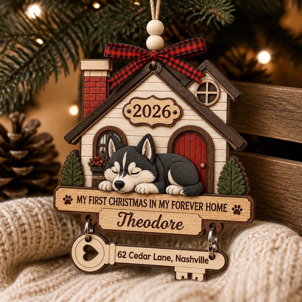 Pet’s First Christmas Forever Home – Layered Wood Ornament with Name, Year & Address - Personalized 3-Layered Wood Ornament c1435798-a7ad-4529-9ad2-5c03d4d8f668.jpg