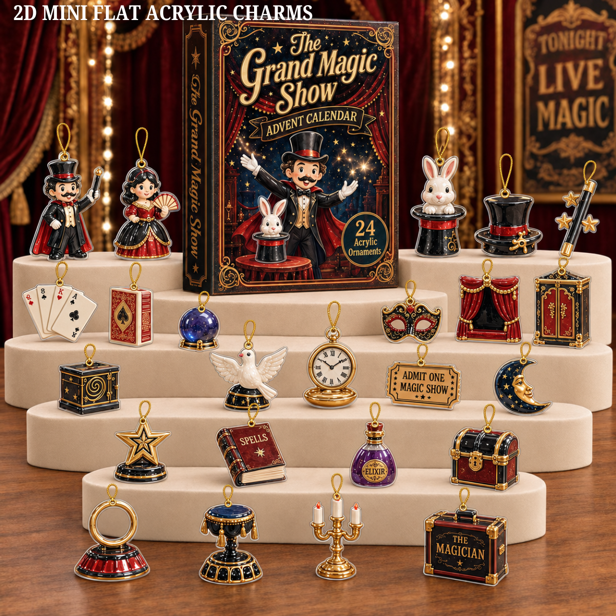 The Grand Magic Show Advent Calendar 2026 - 24-Day Festive Countdown, Acrylic Charms Blind Box - Gift For Magic Lovers c1655ab4-c964-4d13-8b5f-743f3b3117bc-magic-show-text.png