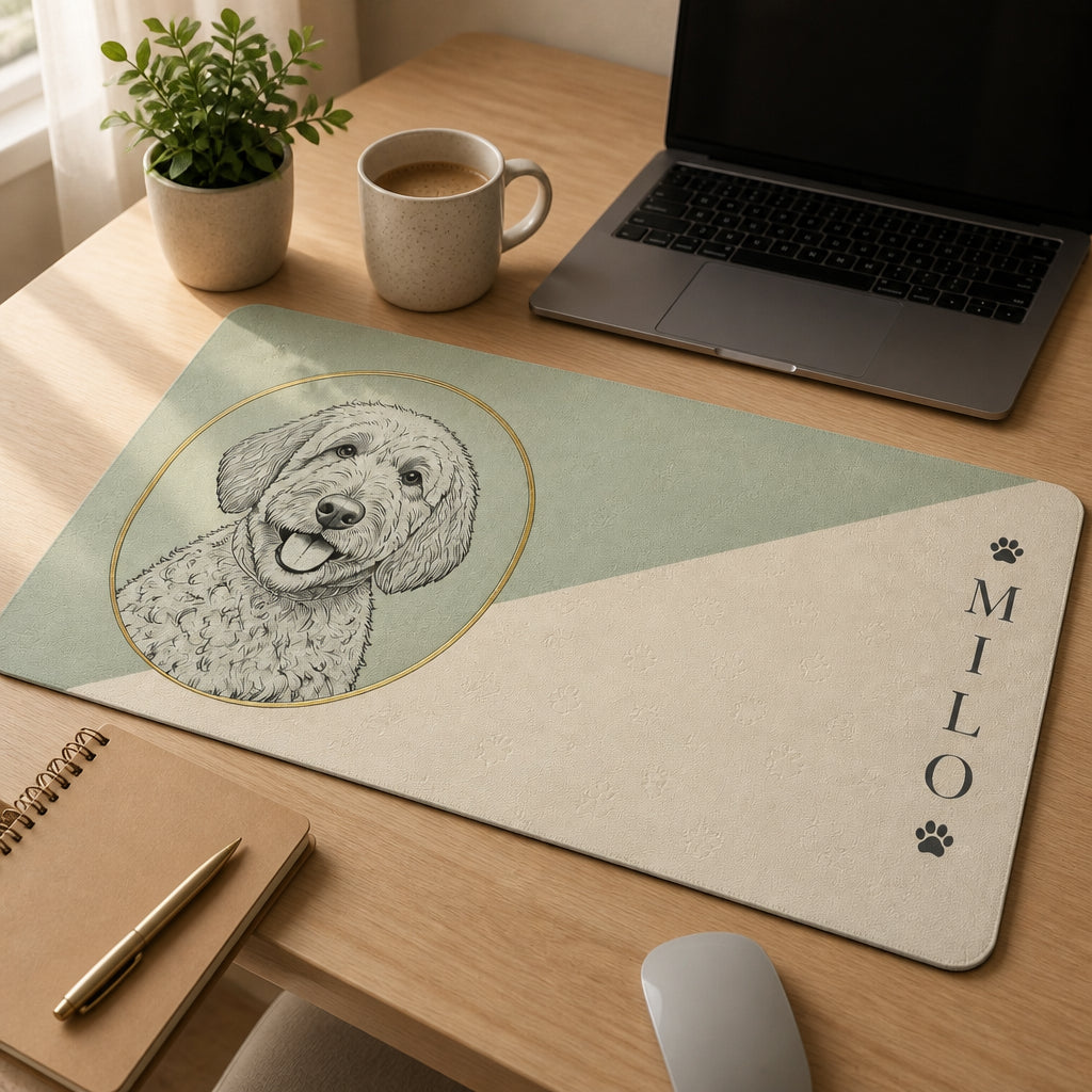 Custom Pet Line-Art Leather Deskmat – Name + Photo Sketch - Personalized Leather Deskmat c168bef6-a00f-46c3-ac42-ef5c141720df.jpg