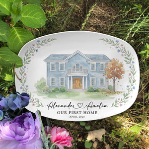 Personalized House Portrait Platter: Custom Home Watercolor, New Home Gift c177981a-9e7b-44f0-9794-5ea61f8a3d1f-6.jpg