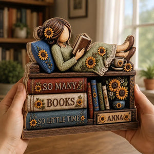 Personalized Book Lover Wooden Block, Custom Name Reading Girl Shelf Decor, Sunflower Bookish Gift, Library Desk Sign c18b8baf-5060-4e9c-a61b-51f7a5d3a8c7-fffr-5-.webp