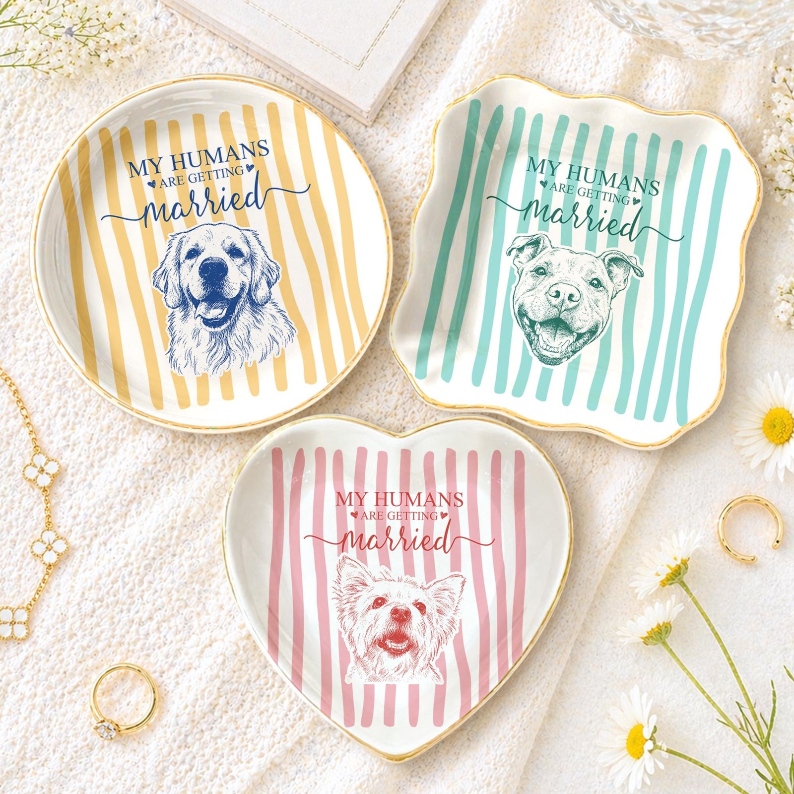 Custom Stripe Pet Wedding Ring Dish: Personalized Dog and Cat Portrait From Photo, My Humans are Getting Married, Engagement Gifts c18fc456-ec66-4ae3-859f-f277e9cd0cd5-1.jpg