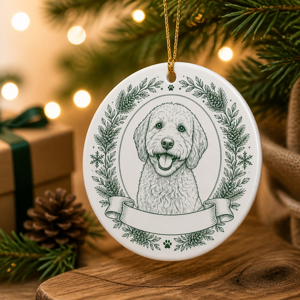 Custom Pet Cameo Ornament – Photo to Engraved Line Art with Name - Personalized Ornament c1c32258-a398-4e6b-9f4f-b480c8d62de9.jpg