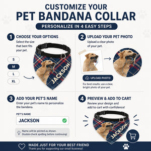 Custom Pet Photo Bandana – Paw Medallion Name Design - Personalized Pet Bandana Collar With Adjustable Buckle c1d6d001-592b-4f89-ac61-54bd187b0dec.jpg