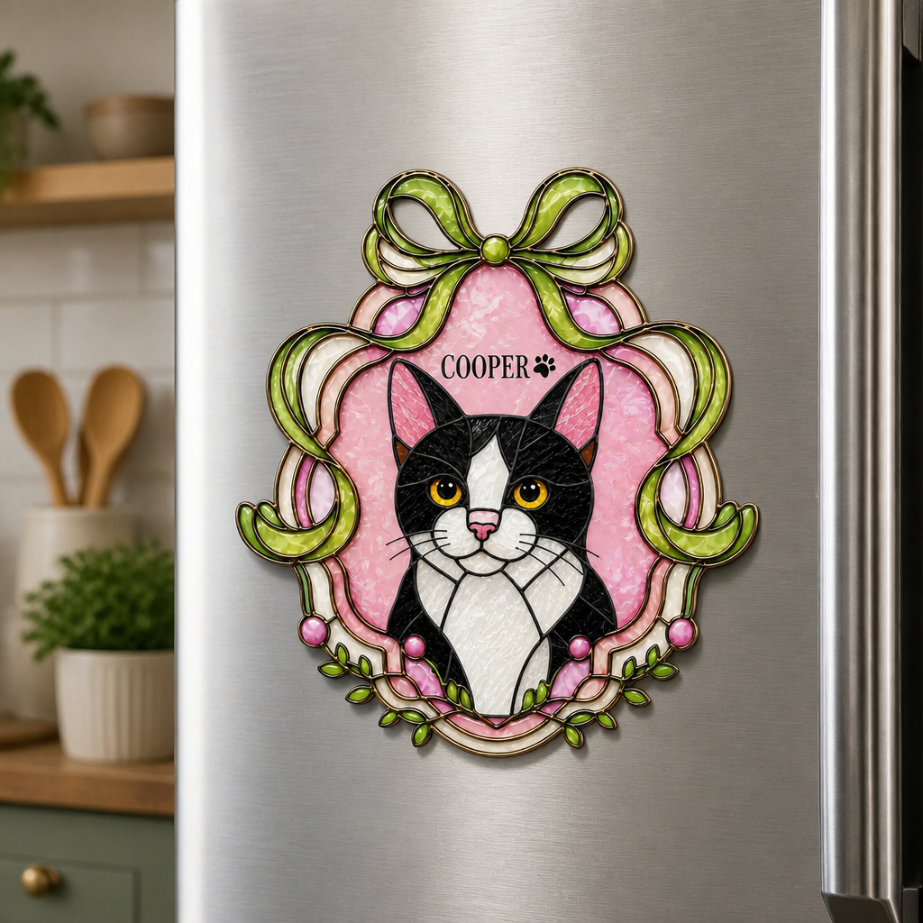 Personalized Stained-Glass Cat Magnet – Custom Pet Name - Personalized Custom Shape Fridge Magnet c1dce1da-324d-4ac6-8ea0-59a4ae12deed.png