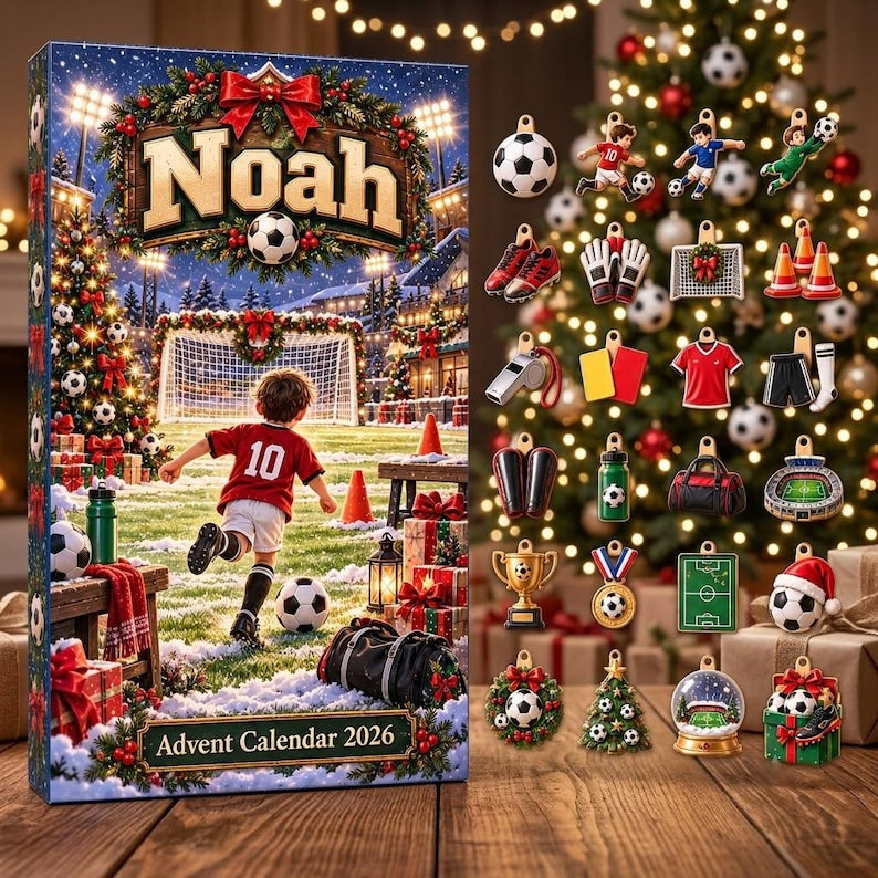 Personalized Soccer Advent Calendar 2026, 24 Football Charms, Custom Name Christmas Countdown Gift for Soccer Players c1df3559-e4c6-47da-bfe8-61464c410ad4-il_794xN.8509494606_2pde.jpg