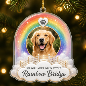 Rainbow Bridge Pet Memorial Photo Ornament - Personalized Shape Ornament c1e07635-7dff-4a90-969f-4ccac3f389d2.png