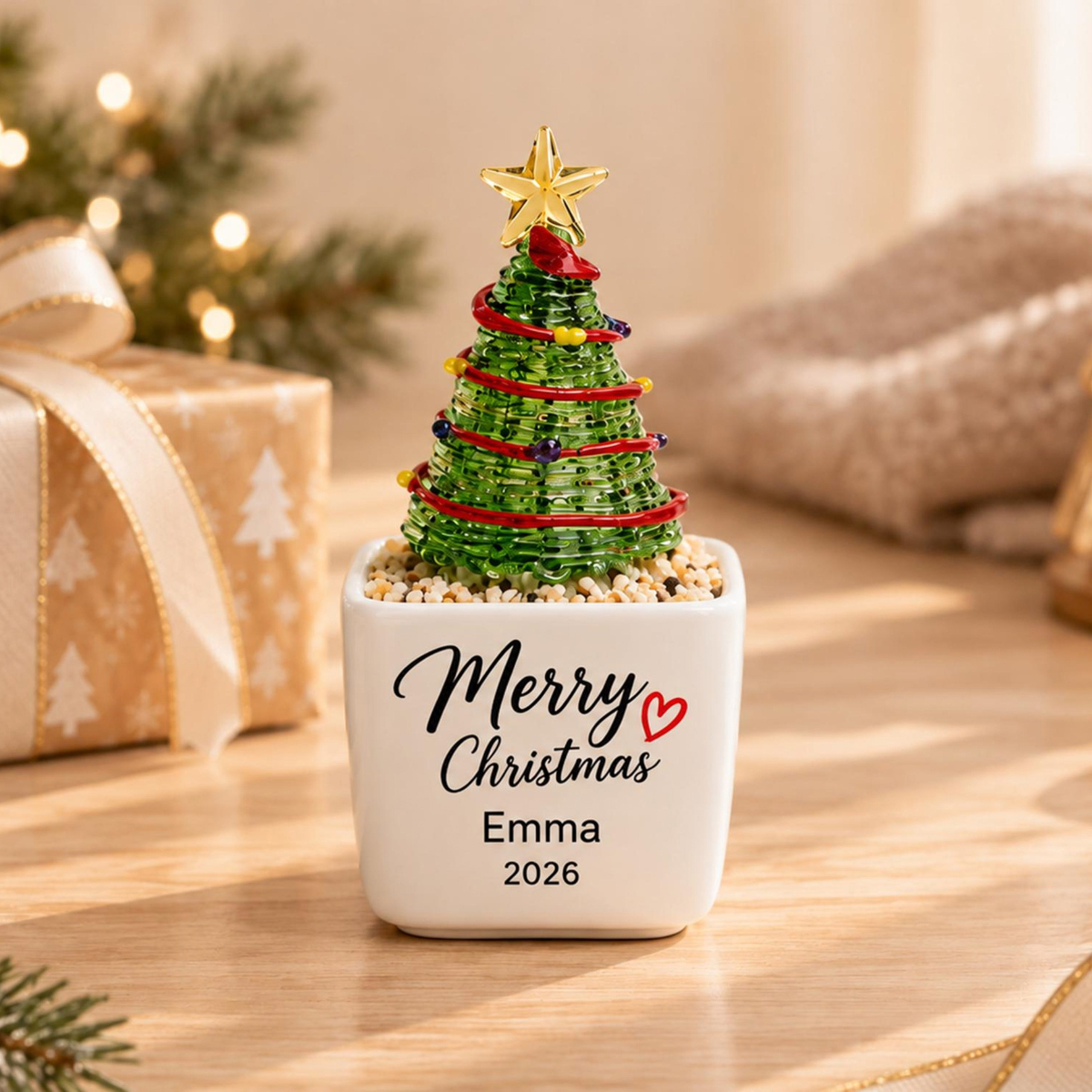 Personalized Mini Glass Christmas Tree, Custom Teacher Christmas Gift, Name Ceramic Flower Pot, Holiday Desk Keepsake c24355a7-77e5-4129-a2c1-6c1dc45f0c89-3.png