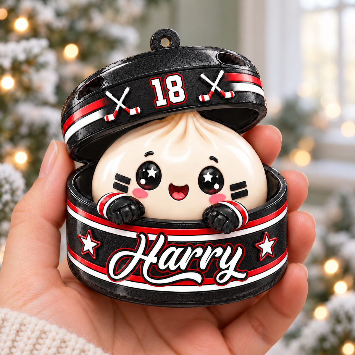 Personalized Hockey Dumpling 3D Relief Ornament, Hockey Player Gift, Squishy Ornament, Custom Ice Hockey Player Keepsake, Hockey Gift c246a485-6d43-44e2-befa-a0fbcd6d071b-e6862c11-3fef-4ed9-9575-4e8b970a588c.png