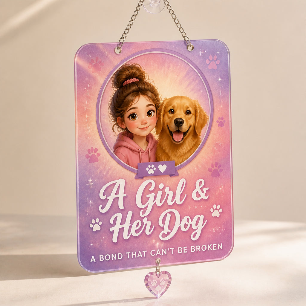 A Girl & Her Dog — Custom Portrait Hardcover Notebook - Personalized 1 Layered Suncatcher with Charm c246cfb1-a047-46c2-b154-a7f536ee26dc.jpg