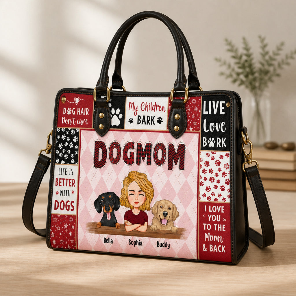 Dog Mom Patchwork Portrait Leather Shoulder Bag - Personalized Leather Shoulder Bag c24842cb-1e66-4179-8e86-9670ae3e619d.jpg