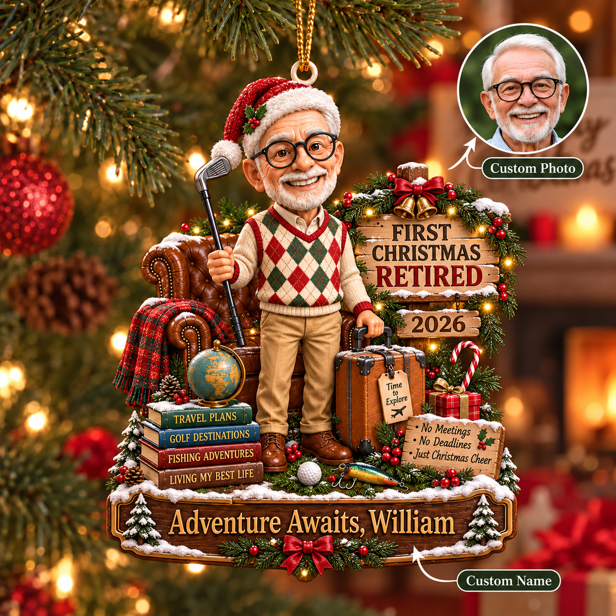 Personalized Retirement Christmas Ornament 2026, Custom Photo & Name First Christmas Retired Ornament, Adventure Awaits Retirement Gift for Men, Dad, Grandpa, Golfer & Traveler c250cbf8-e913-4ef0-a192-685d754b90d7-Retirement-Christmas-Adventure-Ornament-Image-Sep-18-2026-11_07_34-AM.png