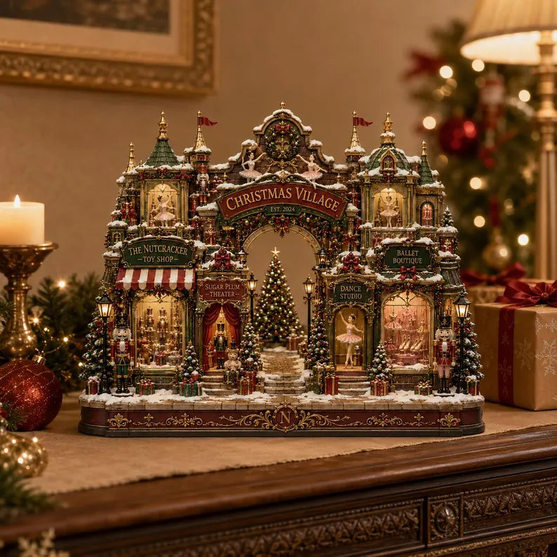 Nutcracker Ballet Shop Christmas Village Wooden Block Decor, Victorian Holiday Village, Festive Christmas Tabletop Ornament c25ee01c-8a06-4e59-a27d-26c3695f08d0-RTTRTRRTRTRTRTRT-6-.webp