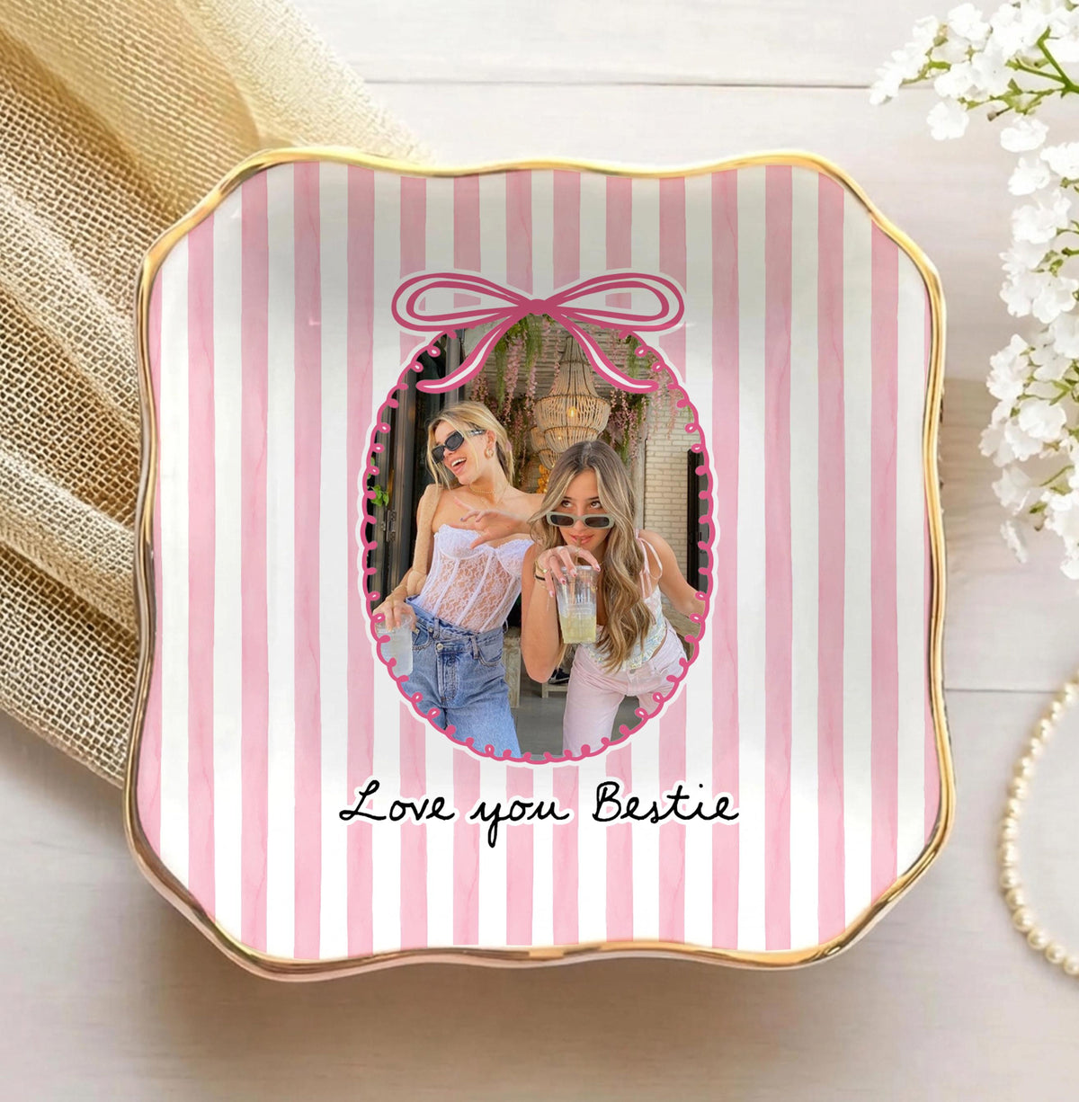 Personalized Bestie Photo Trinket Dish, Ceramic Trinket Tray for Best Friend, Bestie Striped Ring Dish, Birthday Gifts For Bestie c27159de-cf1d-4149-81c7-7c3e31067384-2.jpg