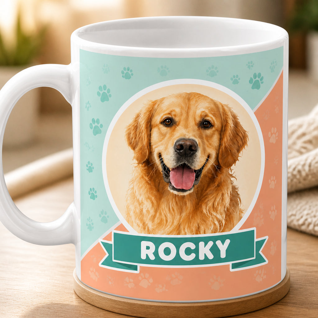 Custom Pet Portrait Mug – Photo-to-Watercolor with Pet Name - Personalized Mug c28922a3-6e16-41fe-ac03-c46417ff0e1a.jpg