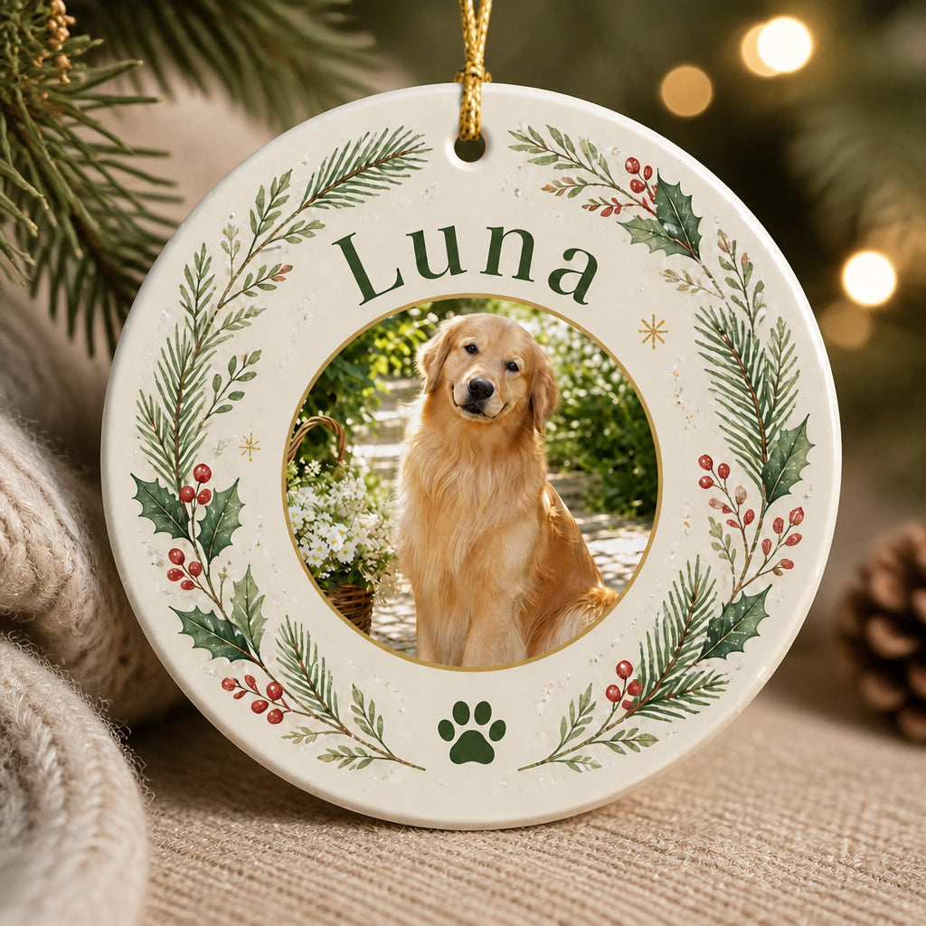 Custom Pet Photo + Name Wreath Ornament - Personalized Ornament c2922875-3029-49bf-8d94-e3a0e73ac106.jpg