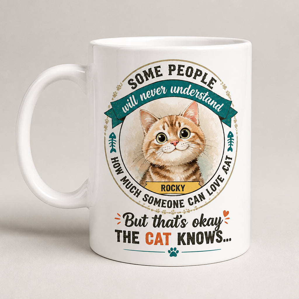 The Cat Knows Personalized Name Mug - Personalized Mug c2b2e027-fdbf-4156-bbcd-d8bd37101d75.jpg