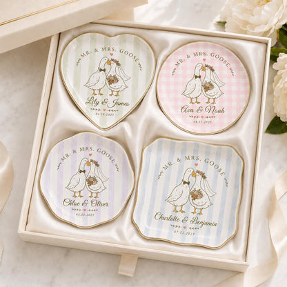 Personalized Goose Couple Ring Dish, Custom Name Wedding Ring Holder, Mr and Mrs Goose Jewelry Tray, Bridal Shower Gift for Newlyweds c2e7c489-aac2-4a5f-befa-f1231c443eb0-banner-4.jpg