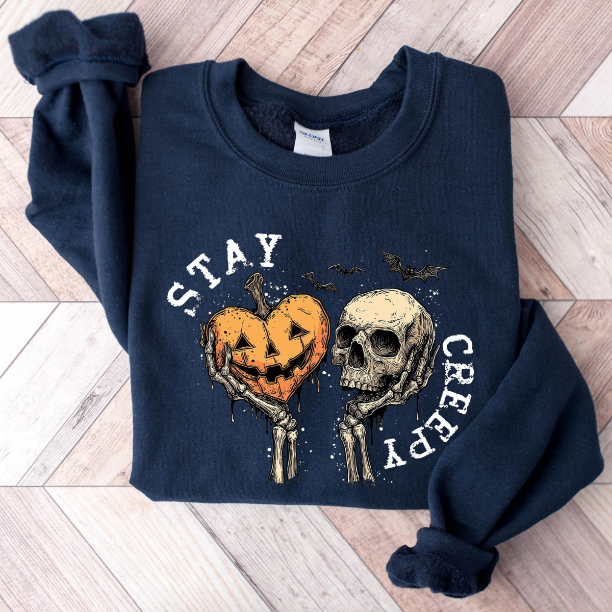 Creepy Sweatshirt, Womens Halloween Sweatshirt, Cute Skeleton Hands Tee, Funny Halloween Outfit, Skull Tee, Spooky Season Shirt c2f435e3-c64a-4547-8080-975864910762-3.png