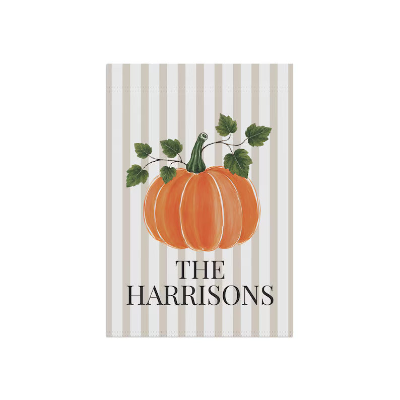 Personalized Pumpkin Garden Flag | Custom Family Fall Flag | Neutral Autumn Porch Decor | Personalized Last Name Outdoor Flag c30e929c-9e8c-4042-ae3c-01cebbb02e45-DFDS-2-.jpg