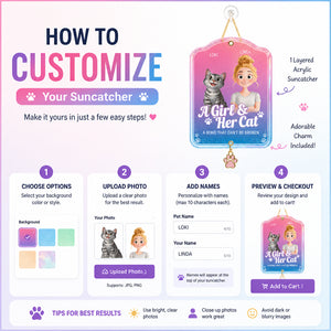 A Girl & Her Cat — Personalized Hardcover Notebook - Personalized 1 Layered Suncatcher with Charm c31f8585-9996-4a23-a329-a7173e00463d.jpg
