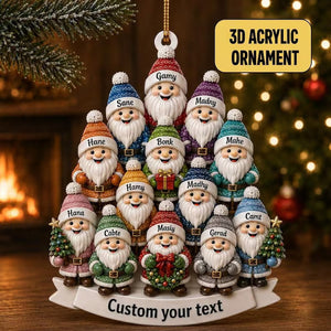 Personalized Gnome Family Ornament, Custom Faas Acrylic Keepsake Ornament, Family Reunion, Grandkids, Grandchildren Namesmily 3D Christm c3342ca5-a338-4191-8dd4-a0790ce54761-F-3-.jpg