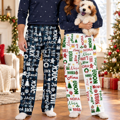 Personalized Christmas Pajama Pants, Custom Name Lounge Pants, Matching Couple & Family Holiday Pajamas c340ea66-0cb8-46ca-9cf0-861e96dee639-1.jpg
