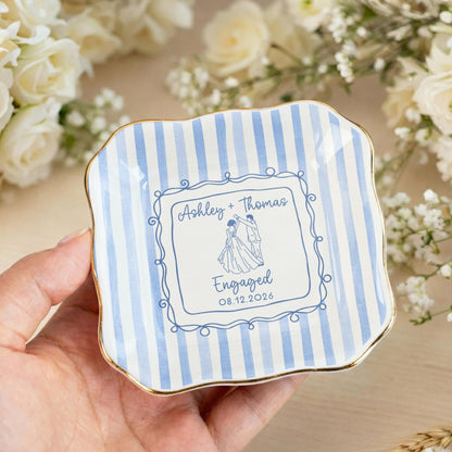 Personalized Engagement Ring Dish, Ceramic Jewelry Tray with Couple Names, Heart Trinket Tray for Wedding Gift c34d91b4-b2b2-4804-9b76-3d267c8727d3-2.jpg