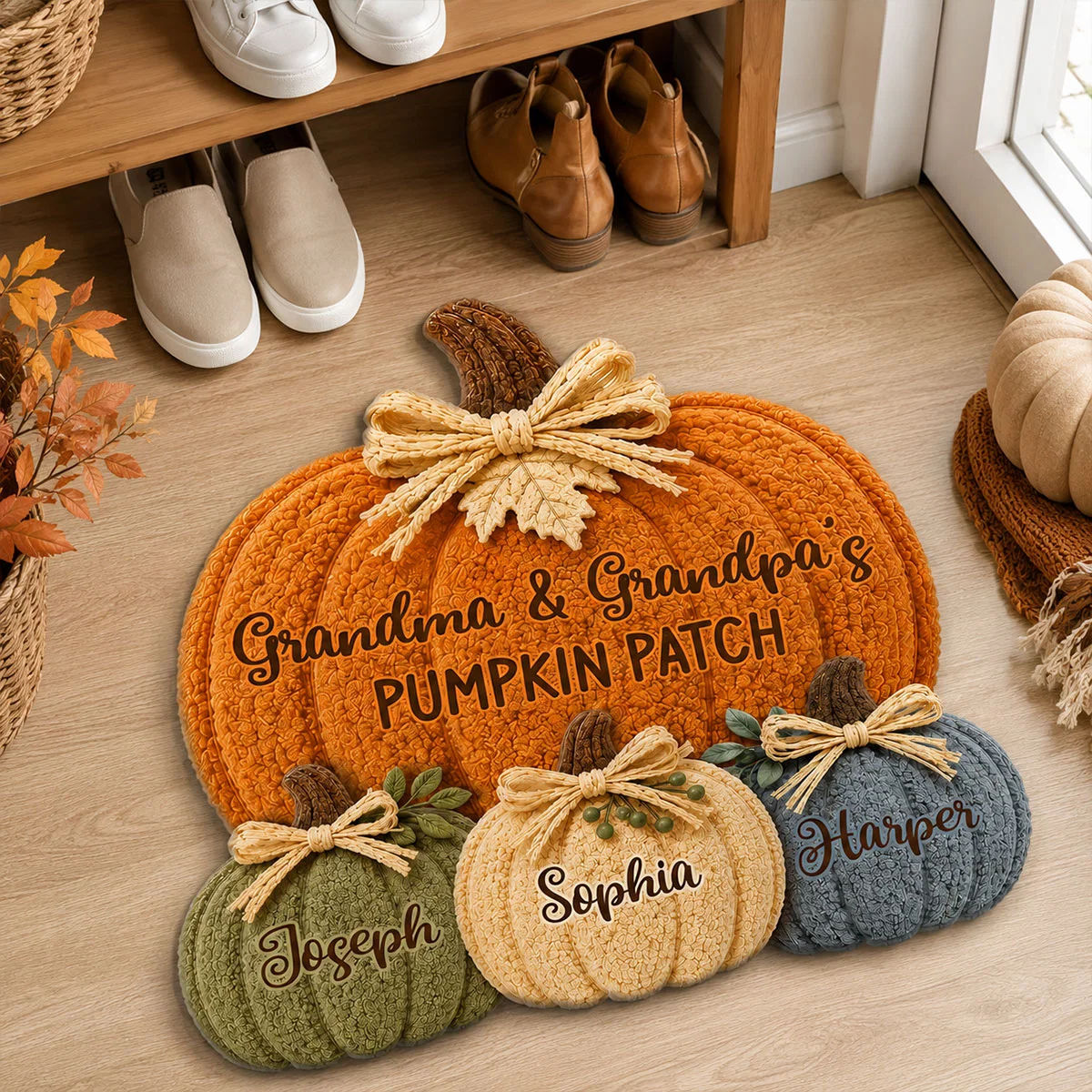 Grandma & Grandpa's Pumpkin Patch - Personalized Doormat - Fall Season Decor For Grandparents c3566270-08bf-4972-ac80-2576fc0d9e22-t-i-xu-ng-2-.png