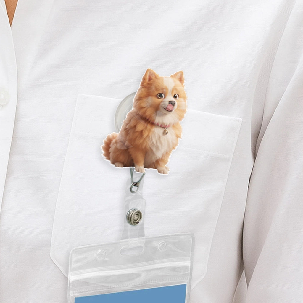 Bringing You Along To Work - Personalized Acrylic Badge Reel c365c1c6-0e14-475f-920a-6822aae3356d-3.webp