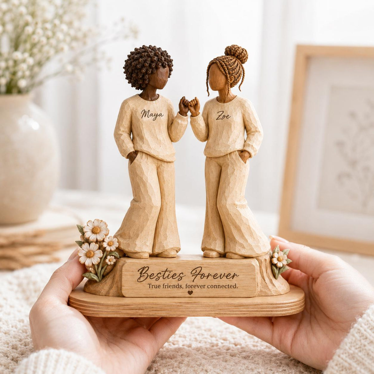 Personalized Best Friends Wooden Block, Besties Forever Pinky Promise Keepsake, Soul Sister Birthday Gift, Bestie BFF Gift, Friendship Decor c3763f0d-e2b9-49c8-8e23-c0f8e1ab486e-3.jpg