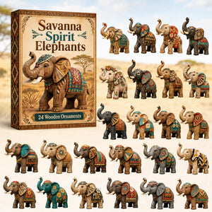 Savanna Spirit Elephants Advent Calendar 2026 - 24-Day Festive Countdown, Wooden Charms Blind Box - Gift For Elephant Lovers c3784469-5ab7-4e1b-a09a-ed9becb65135-savanna.jpg